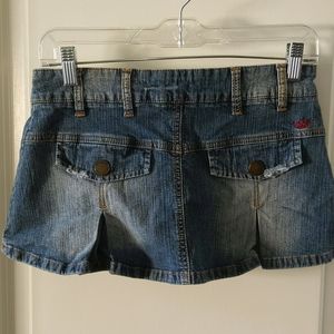 NEW Duchess Jeans Denim Ruffle Mini Stretch Skirt